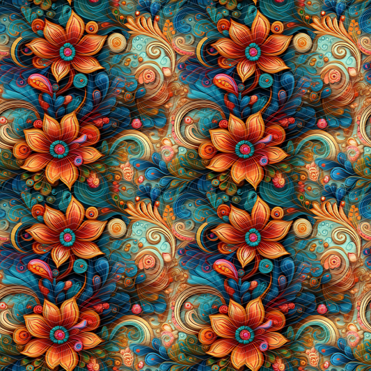 Abstract Florals 2 Digital Seamless Pattern
