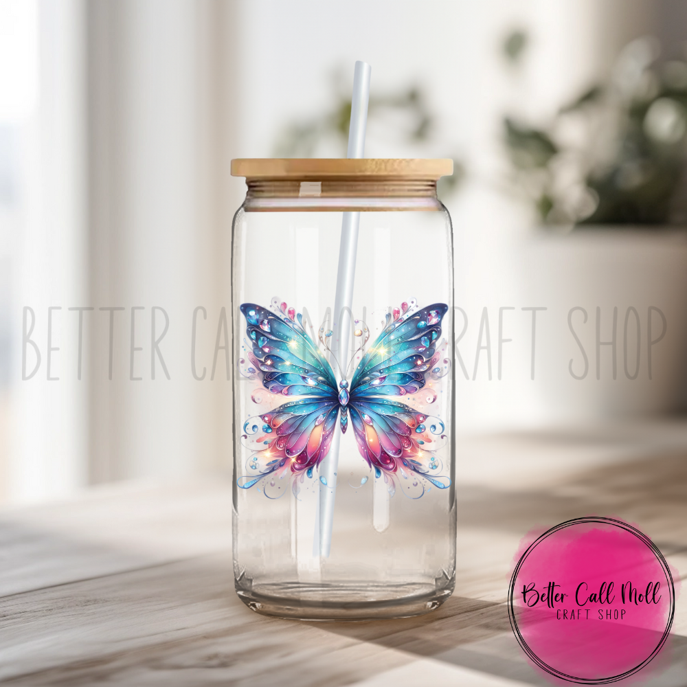 D059 - Bejeweled Butterfly UV DTF Decal