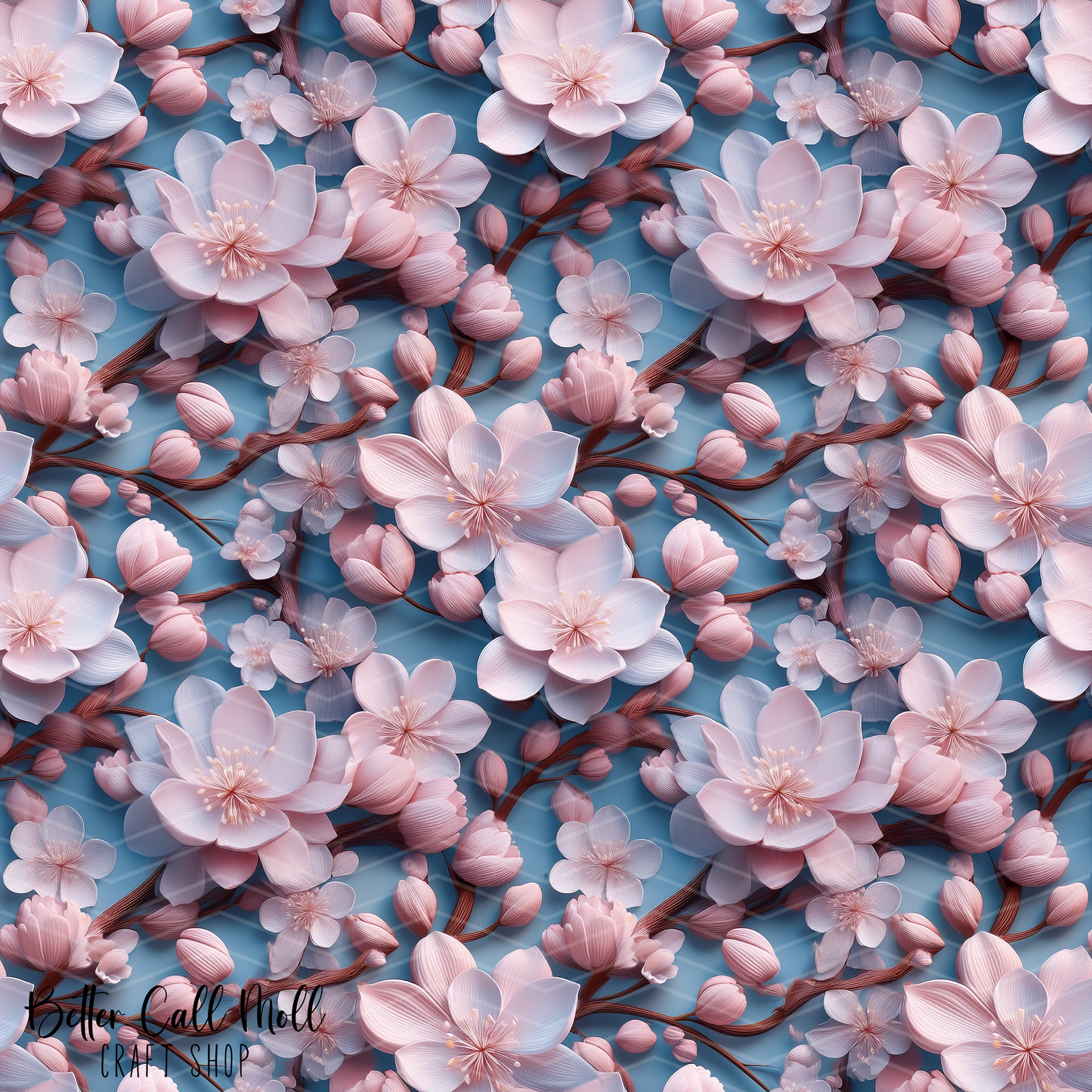 Cherry Blossoms 12 Digital Seamless Pattern