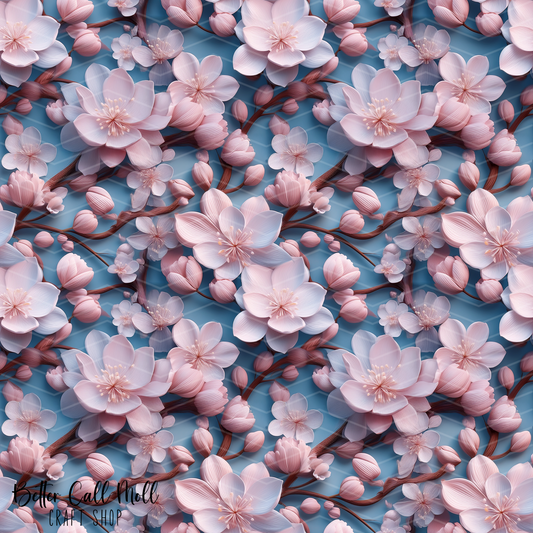 Cherry Blossoms 12 Digital Seamless Pattern
