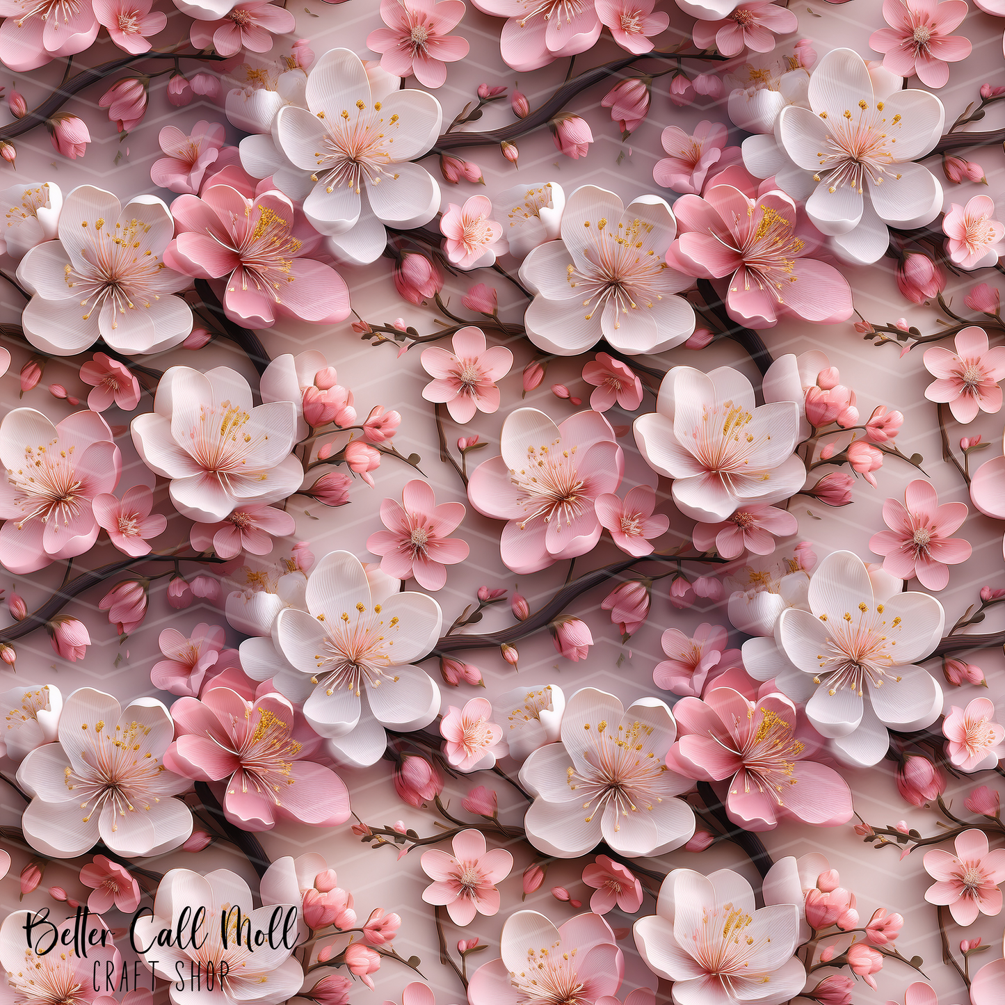 Cherry Blossoms 10 Digital Seamless Pattern