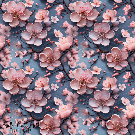 Cherry Blossoms 11 Digital Seamless Pattern