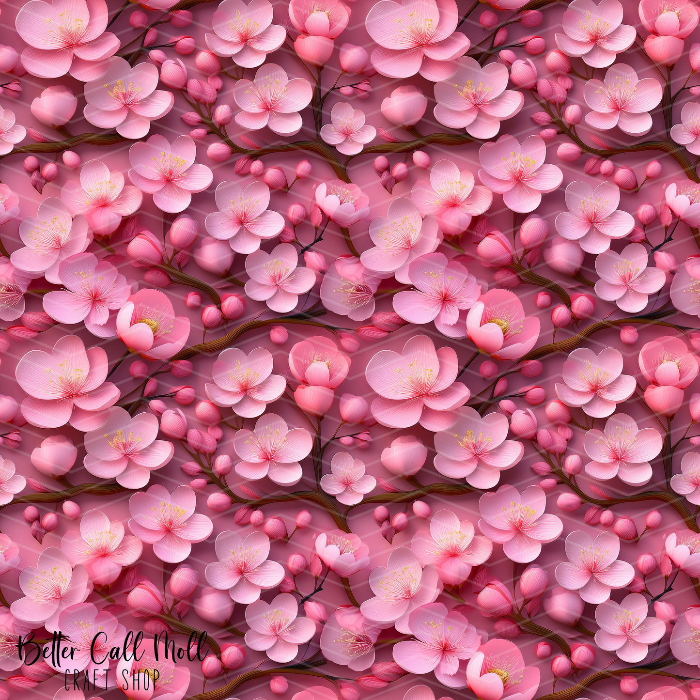Cherry Blossoms 13 Digital Seamless Pattern