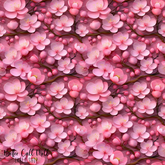 Cherry Blossoms 13 Digital Seamless Pattern