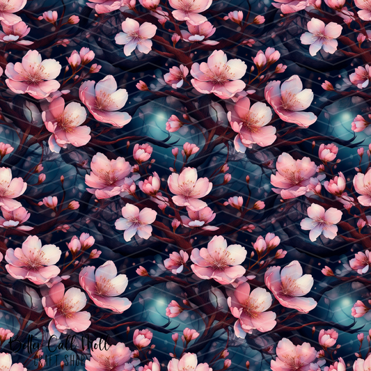 Cherry Blossoms 2 Digital Seamless Pattern