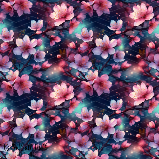 Cherry Blossoms 3 Digital Seamless Pattern