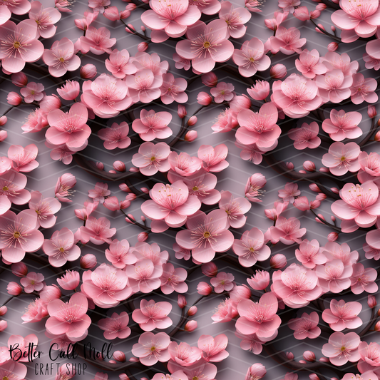 Cherry Blossoms 8 Digital Seamless Pattern