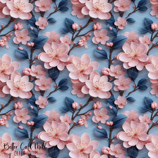 Cherry Blossoms 9 Digital Seamless Pattern