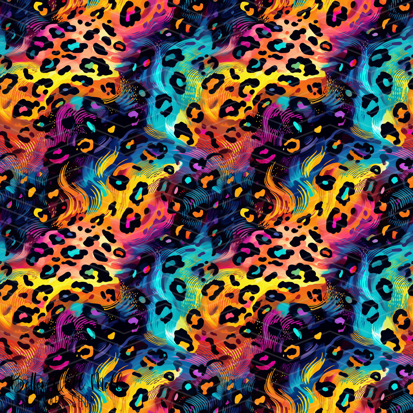 Colorful Leopard Print 1 Digital Seamless Pattern