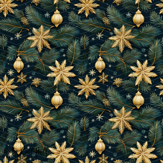 Elegant Christmas Digital Seamless Pattern