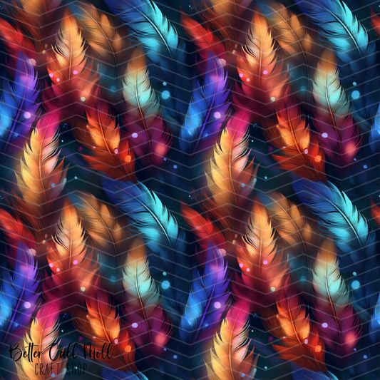 Feathers 1 Digital Seamless Pattern