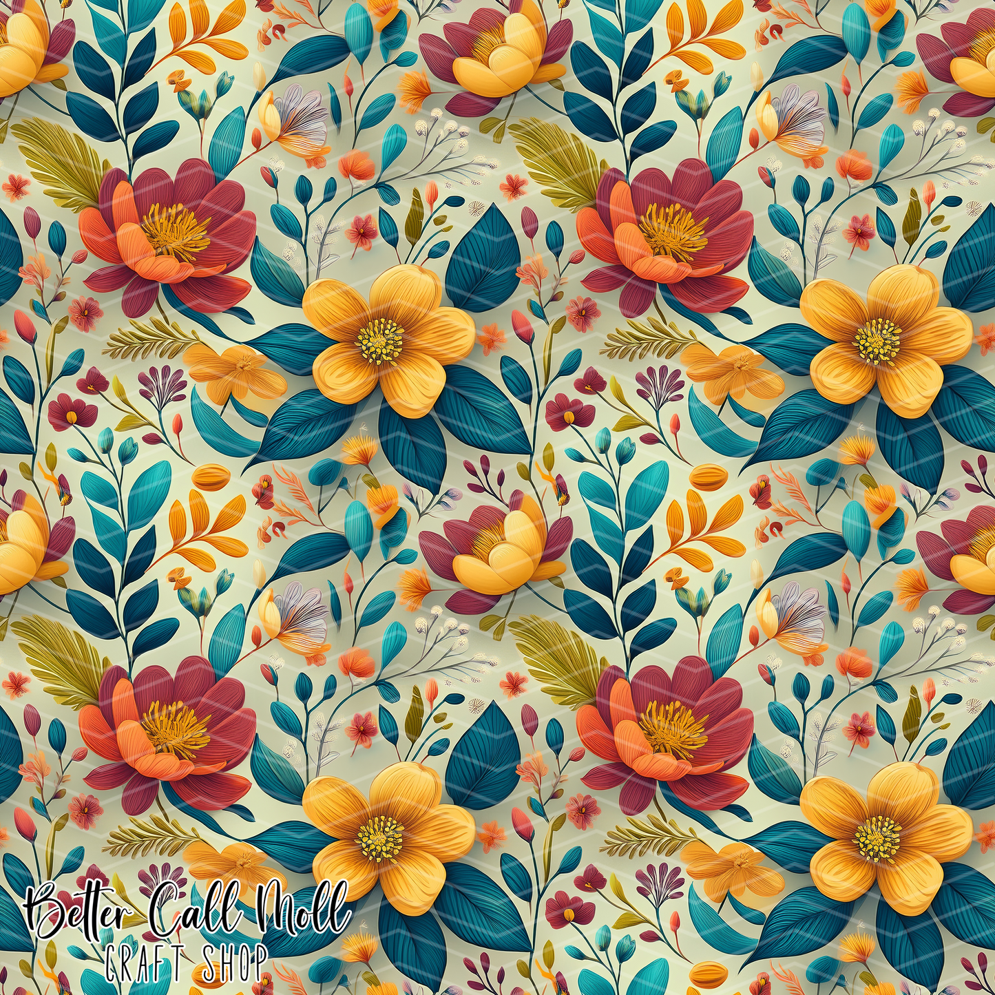 Florals 3 Digital Seamless Pattern