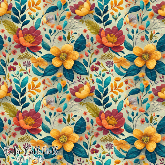 Florals 3 Digital Seamless Pattern