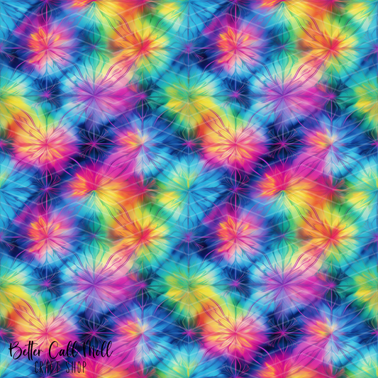 Floral Tie Dye 1 Digital Seamless Pattern
