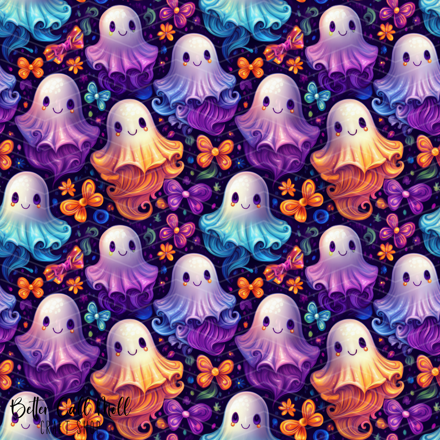 Ghosts 3 Digital Seamless Pattern