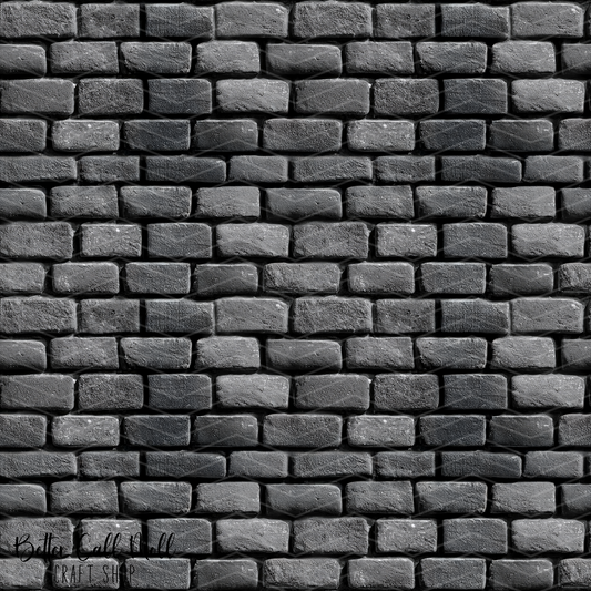 Gray Brick Wall Digital Seamless Pattern