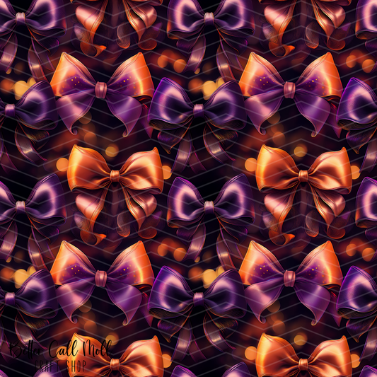 Halloween Bows 2 Digital Seamless Pattern
