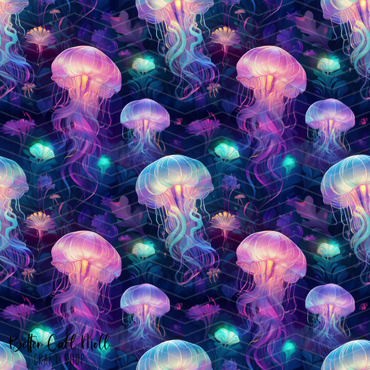 Jellyfish 1 Digital Seamless Pattern