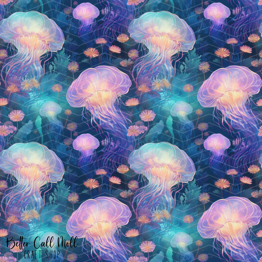 Jellyfish 3 Digital Seamless Pattern