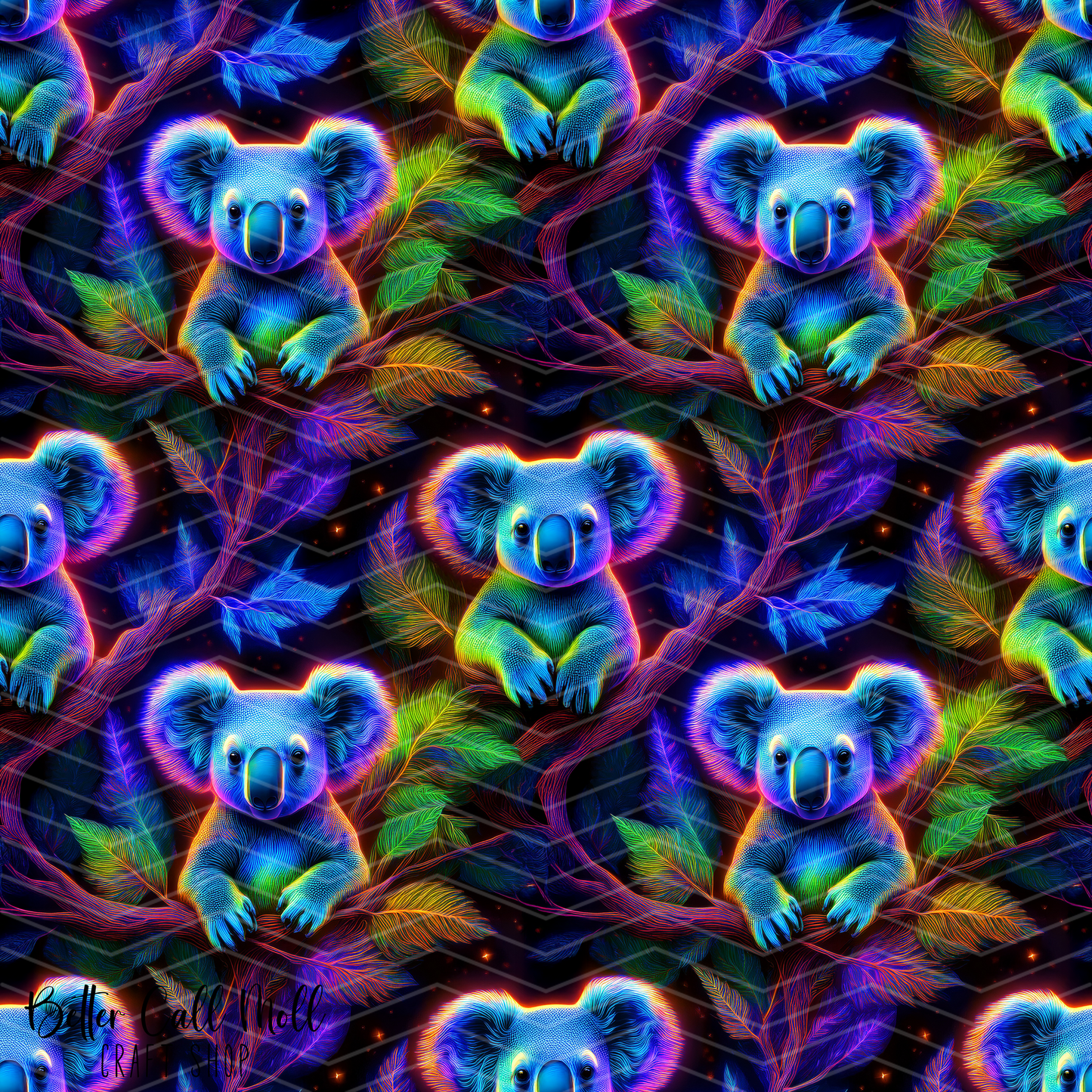Koalas 2 Digital Seamless Pattern