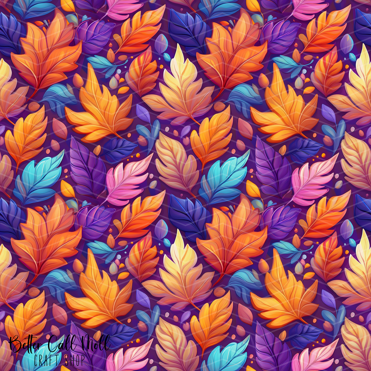Leaves 5 Digital Seamless Pattern
