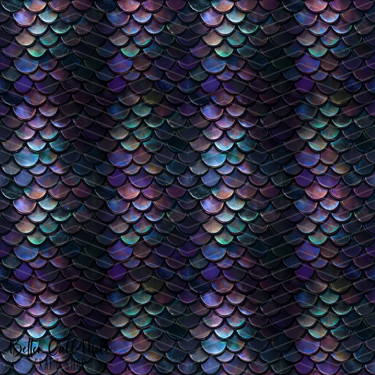 Mermaid Scales Digital Seamless Pattern