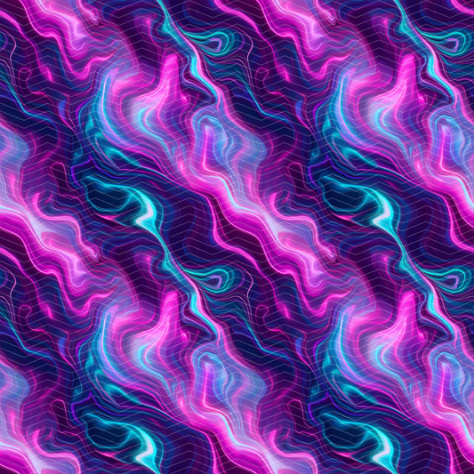 Neon Oil Slick Digital Seamless Pattern