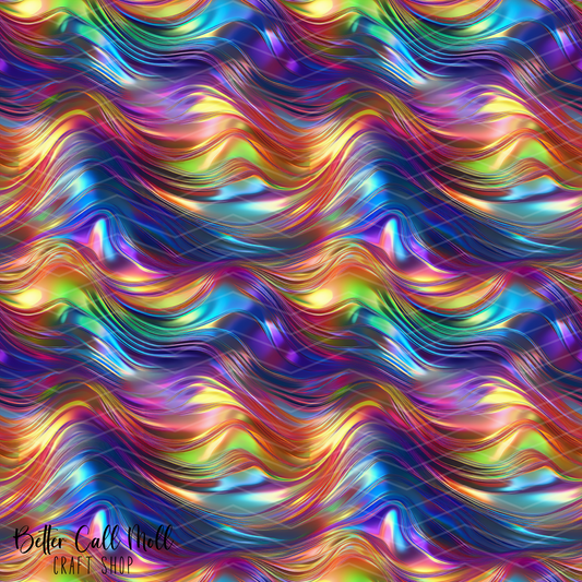 Neon Waves 1 Digital Seamless Pattern