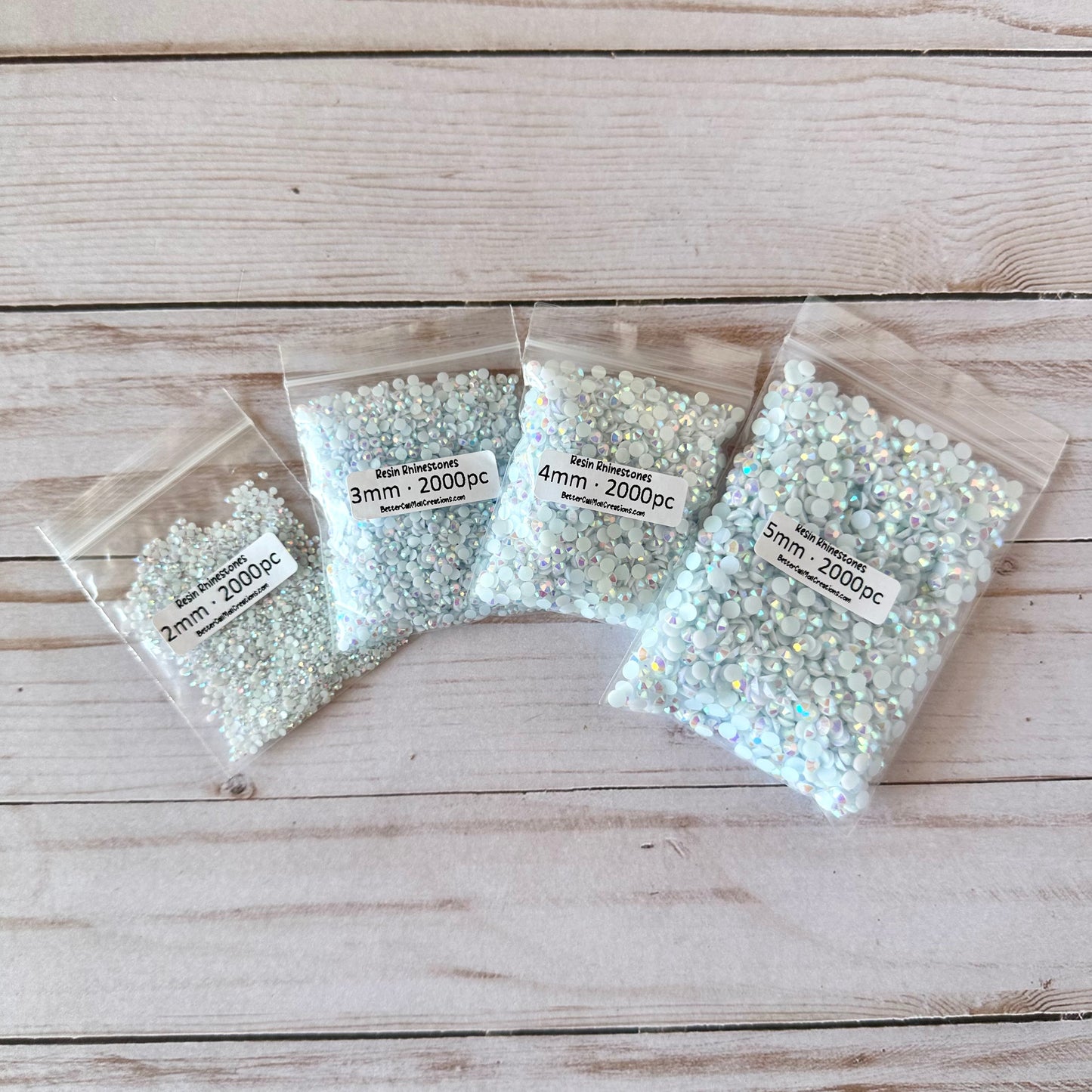 AB White Resin Rhinestones