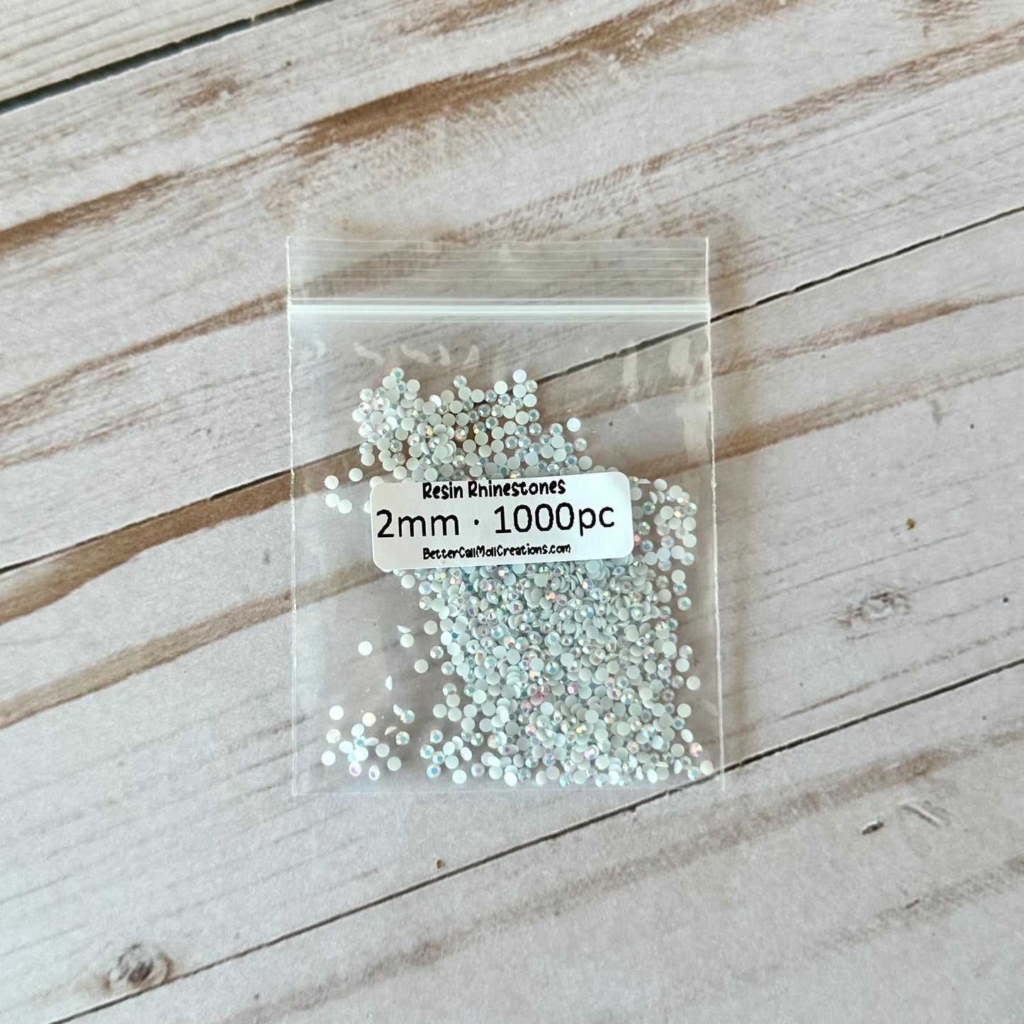 AB White Resin Rhinestones