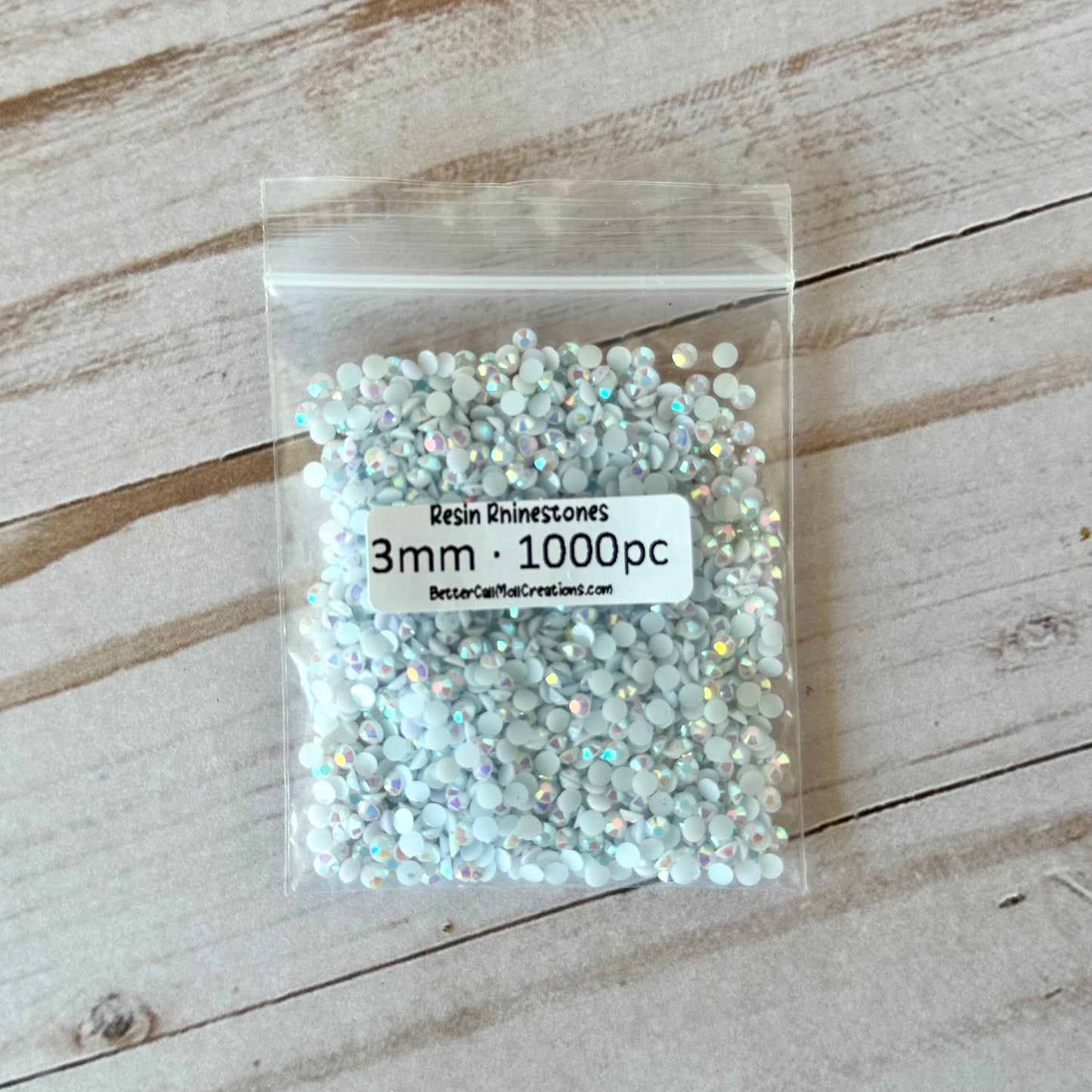 AB White Resin Rhinestones