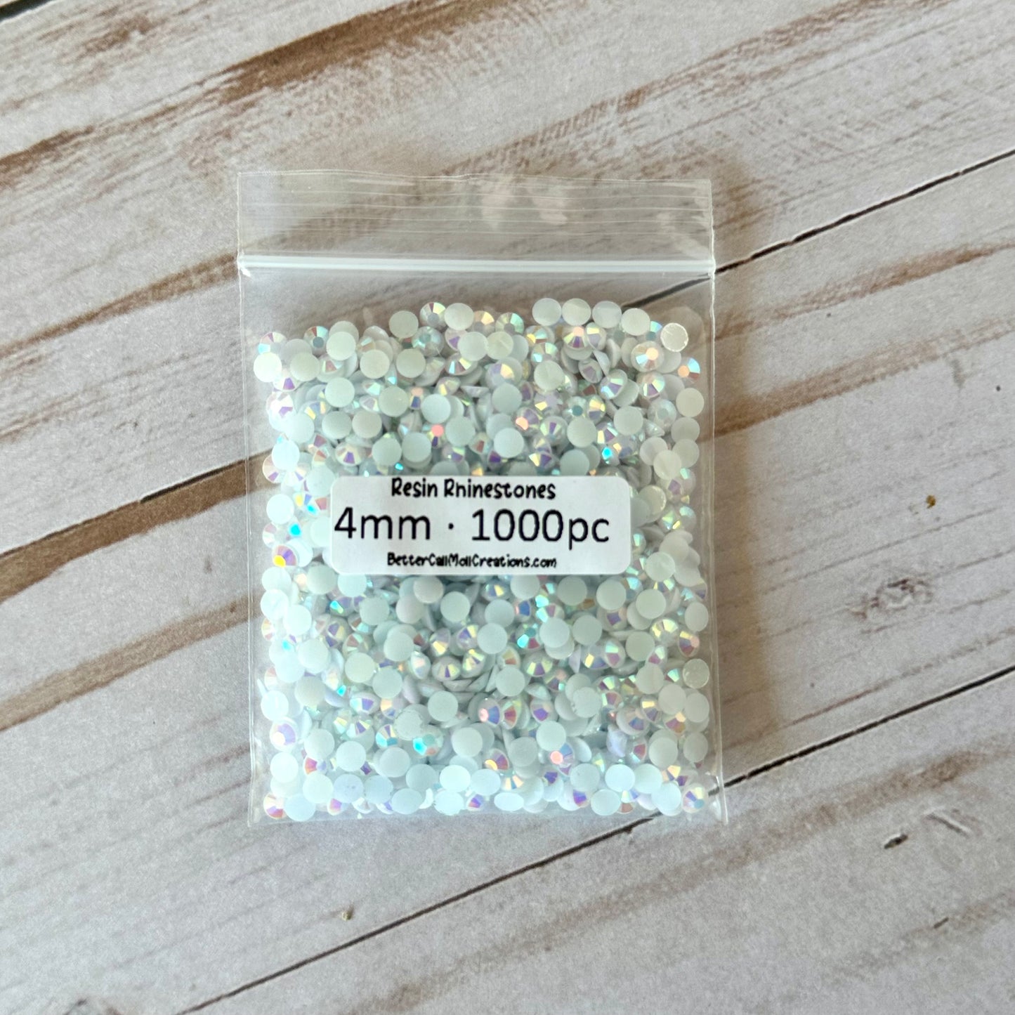AB White Resin Rhinestones