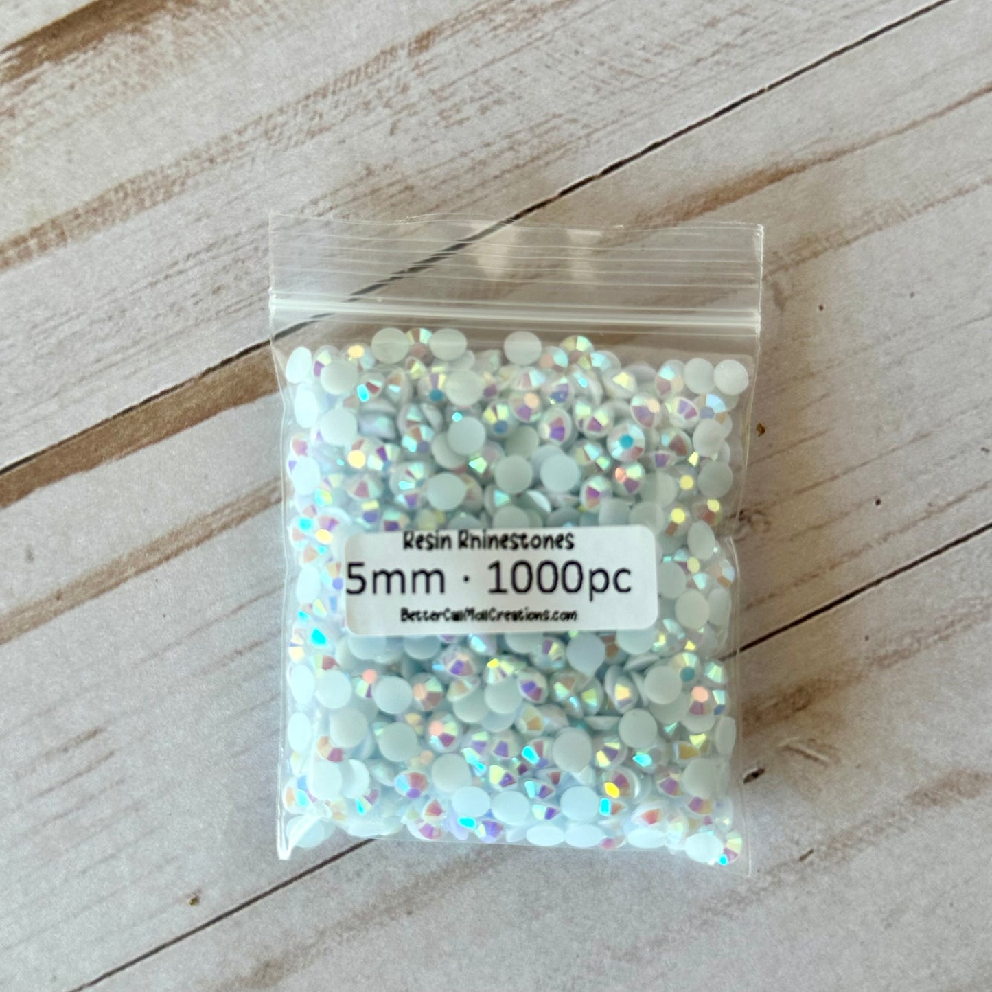 AB White Resin Rhinestones