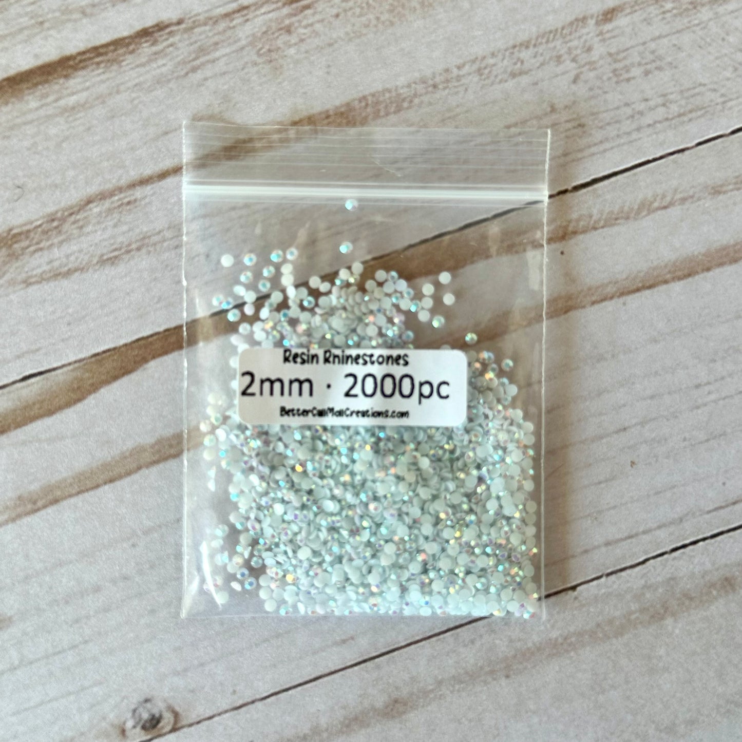 AB White Resin Rhinestones