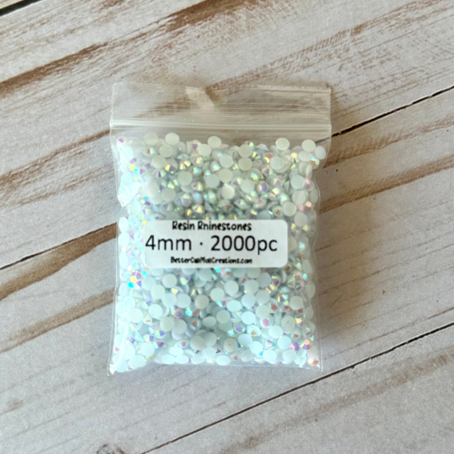 AB White Resin Rhinestones