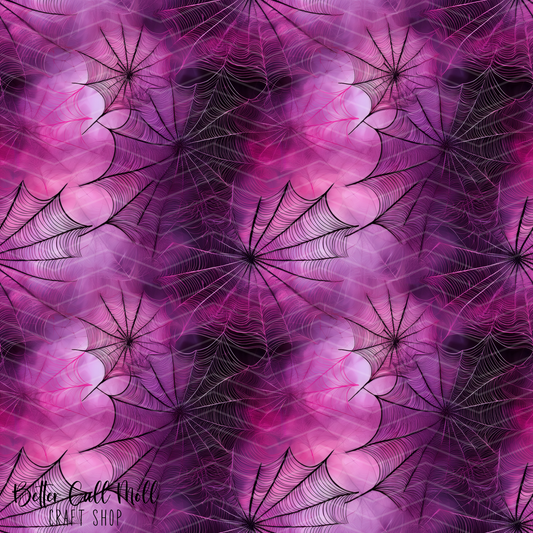 Pink Spiderwebs Digital Seamless Pattern