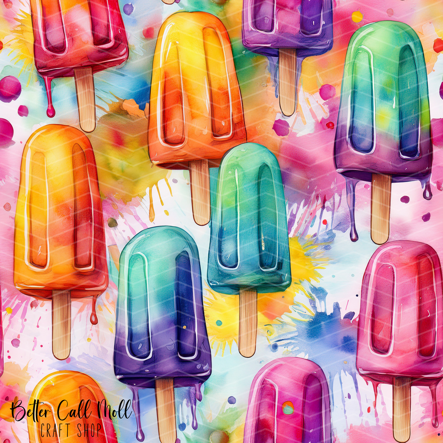 Popsicles 2 Digital Seamless Pattern