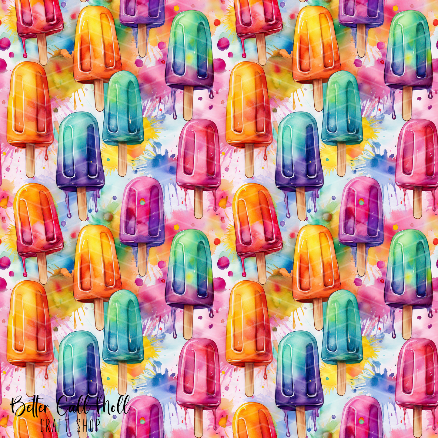 Popsicles 2 Digital Seamless Pattern
