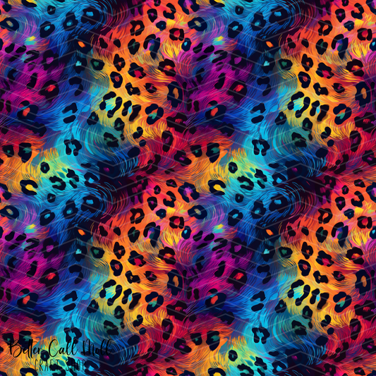 Rainbow Leopard Print 1 Digital Seamless Pattern