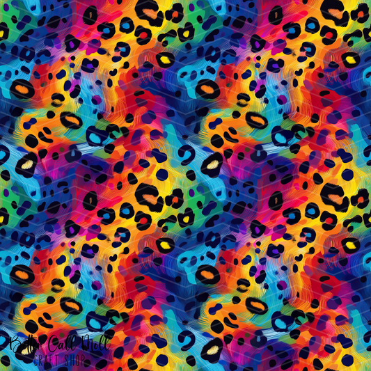 Rainbow Leopard Print 2 Digital Seamless Pattern