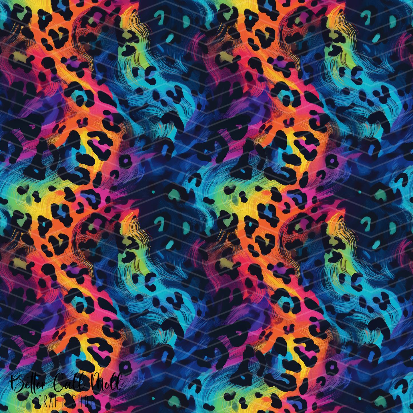 Rainbow Leopard Print 3 Digital Seamless Pattern