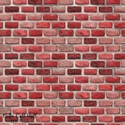 Red Brick Wall 2 Digital Seamless Pattern