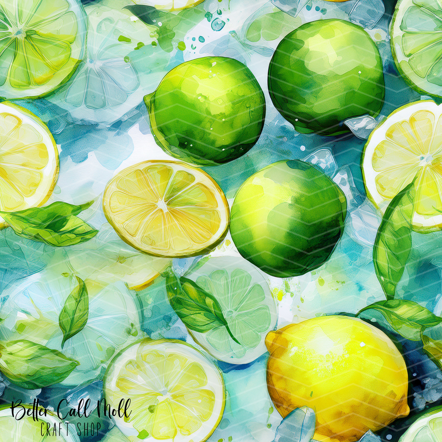 Refreshing Citrus 1 Digital Seamless Pattern