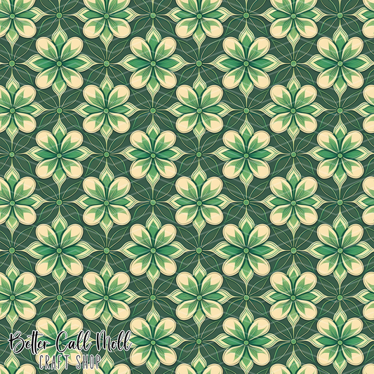 Retro Shamrocks 1 Digital Seamless Pattern