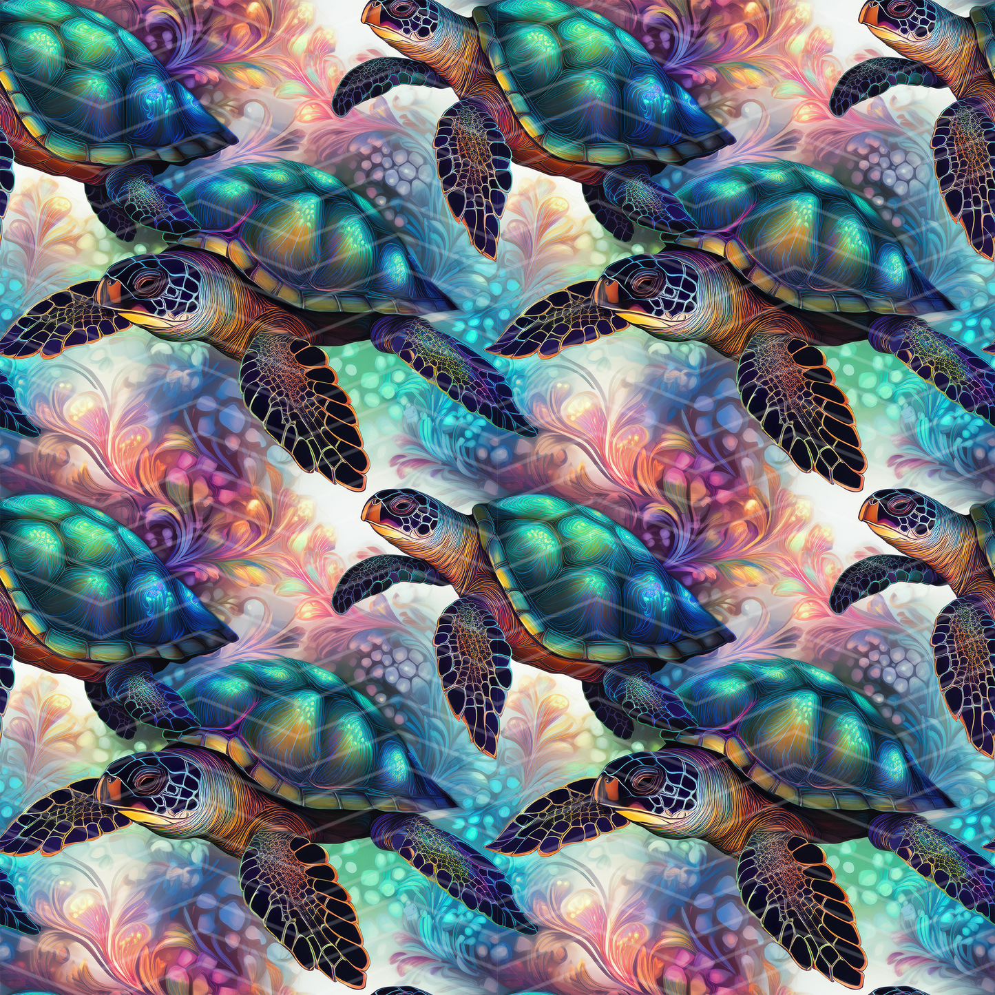 Sea Turtles 1 Digital Seamless Pattern