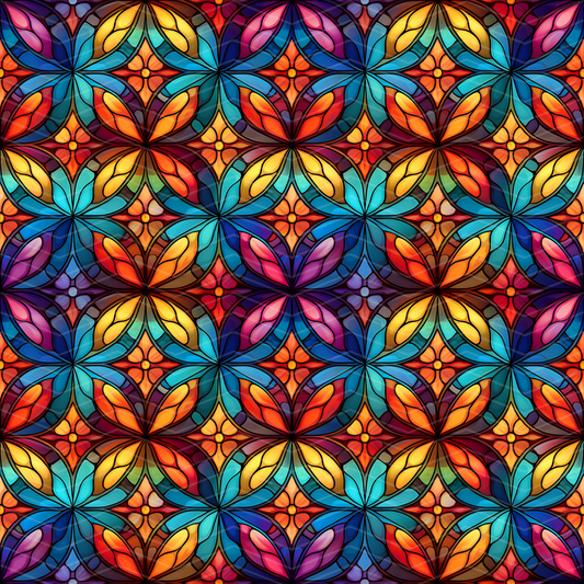 Stained Glass 4 Digital Seamless Pattern