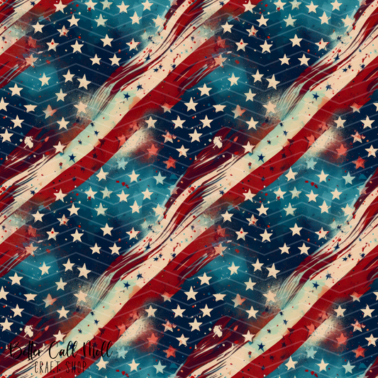 Stars and Stripes 3 Digital Seamless Pattern