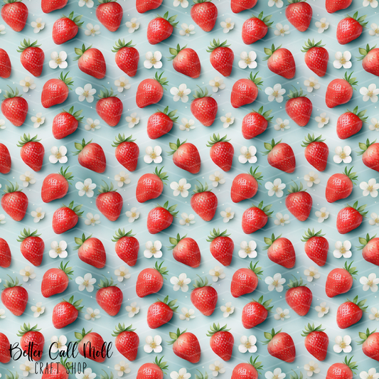 Strawberries 1 Digital Seamless Pattern