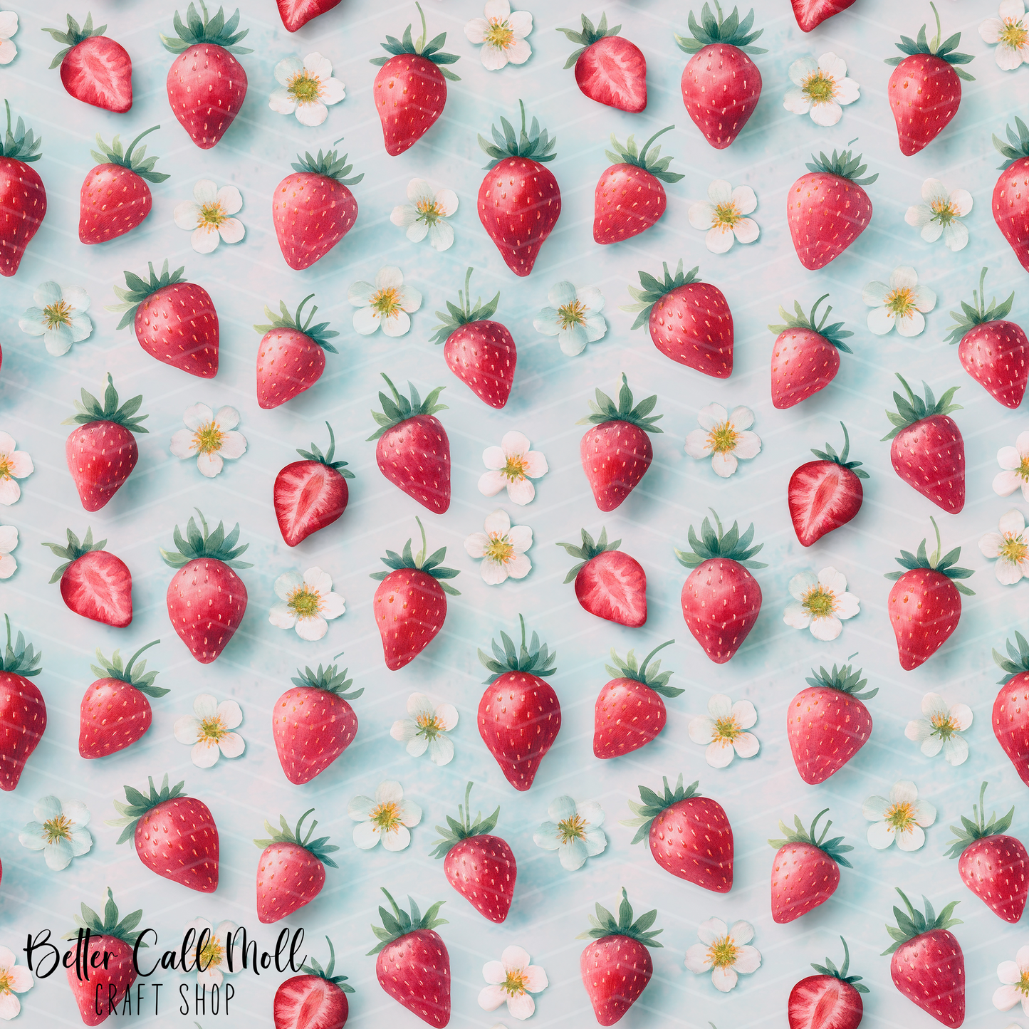 Strawberries 2 Digital Seamless Pattern