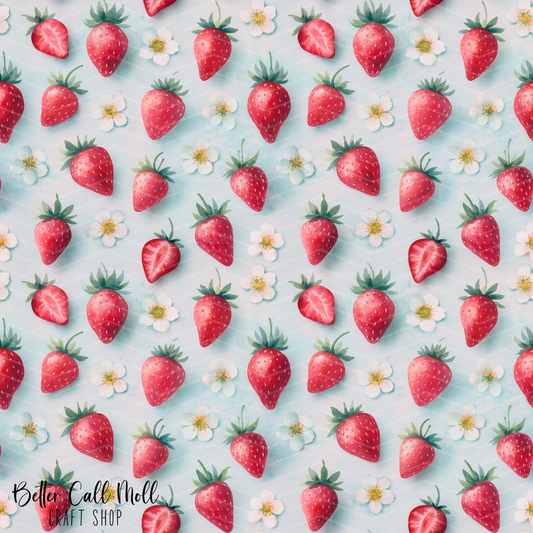 Strawberries 2 Digital Seamless Pattern